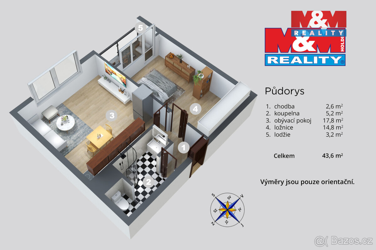 Prodej bytu 2+kk, 41 m², Rumburk, ul. Karoliny Světlé - 13