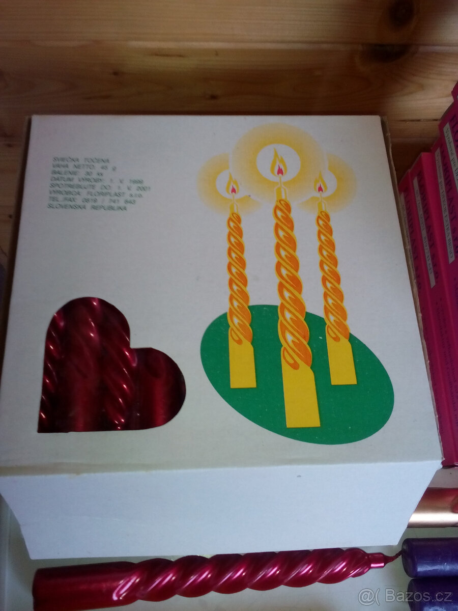 MIX vánočních ozdob,svíček,lamet,atd... - 13