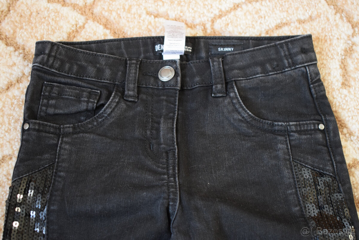 3 x kalhoty vel. 128-134 - 13