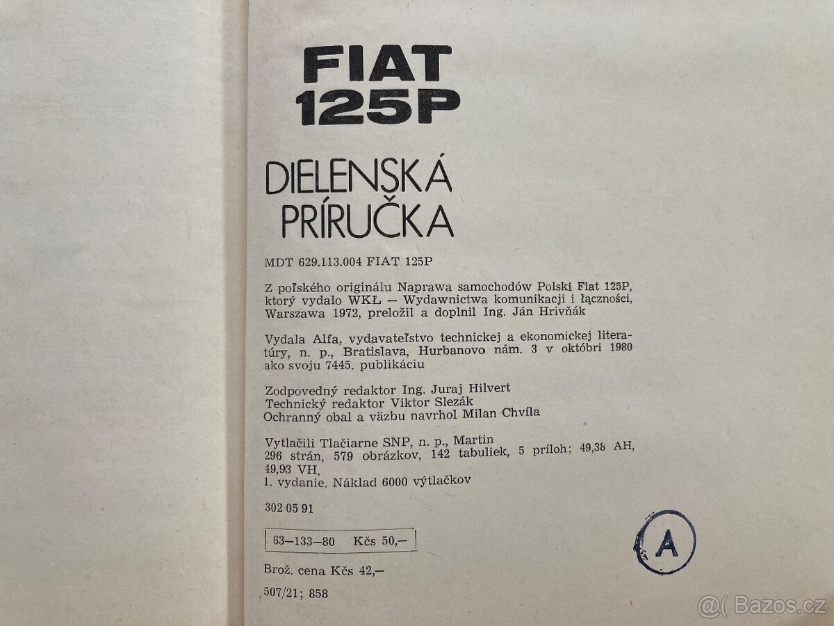 FIAT 125P - dílenská příručka - 13