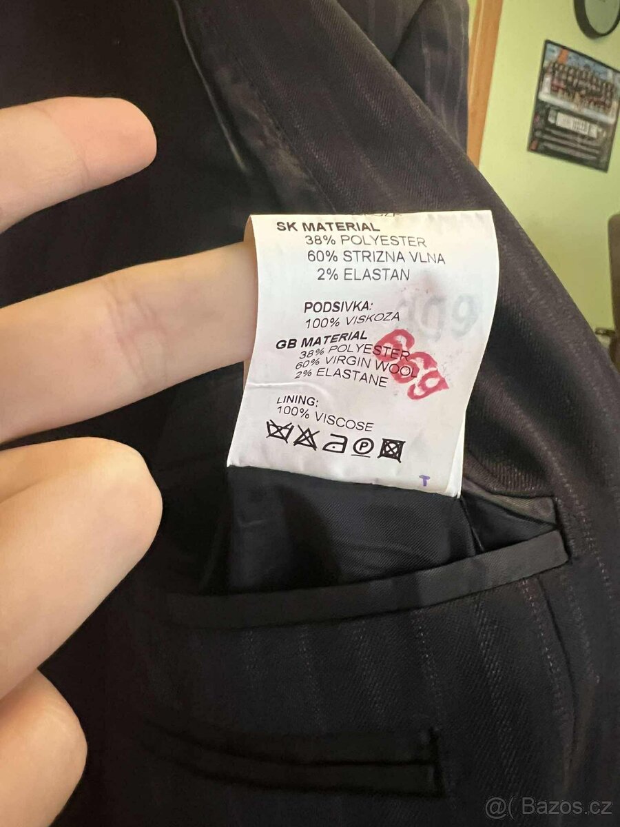 Pánské proužkované sako Blažek Praha – velikost 48 - 13