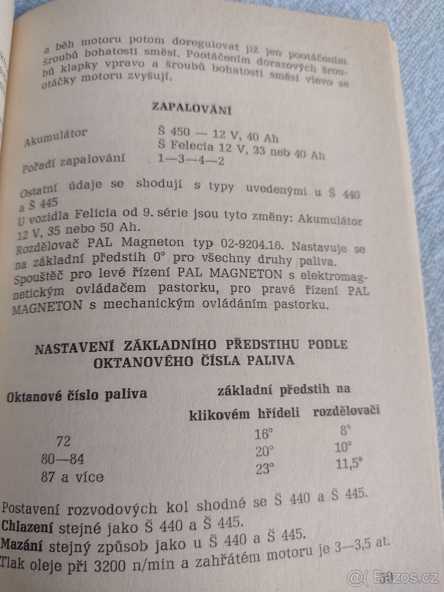 SEŘIZOVÁNÍ MOTORŮ A EL. PŘÍSL. AUTOMOBILŮ, 1970, 72,74 - 13