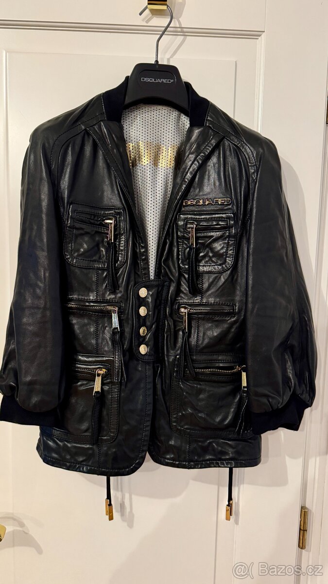 Luxusní dámská kožená bunda Dsquared2 - 13