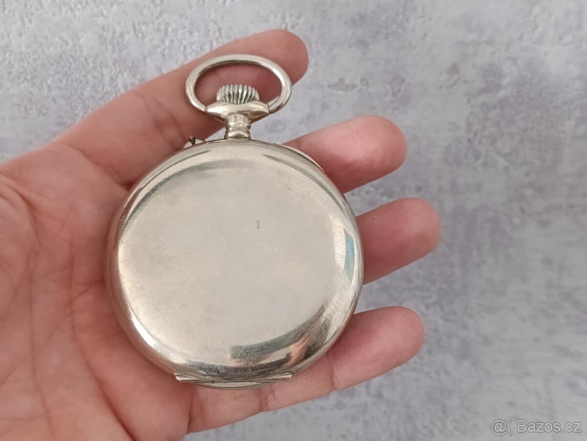 Velmi zajímavé masivní kapesní hodinky s central.ručičkou - 13