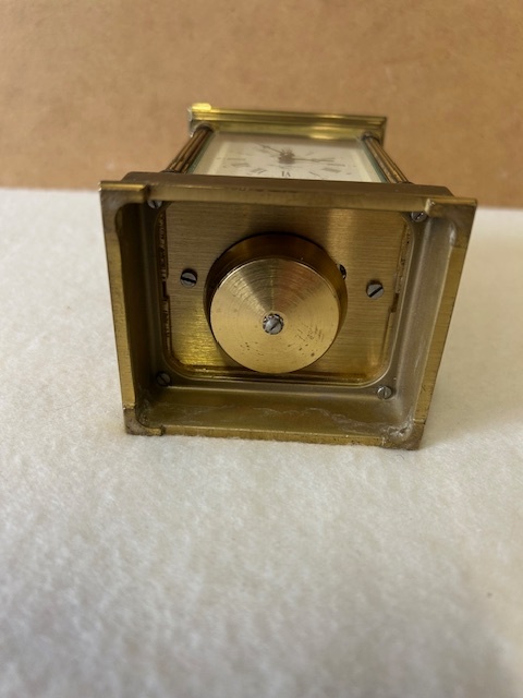 Mosazný starožitný budík - originál. - 13