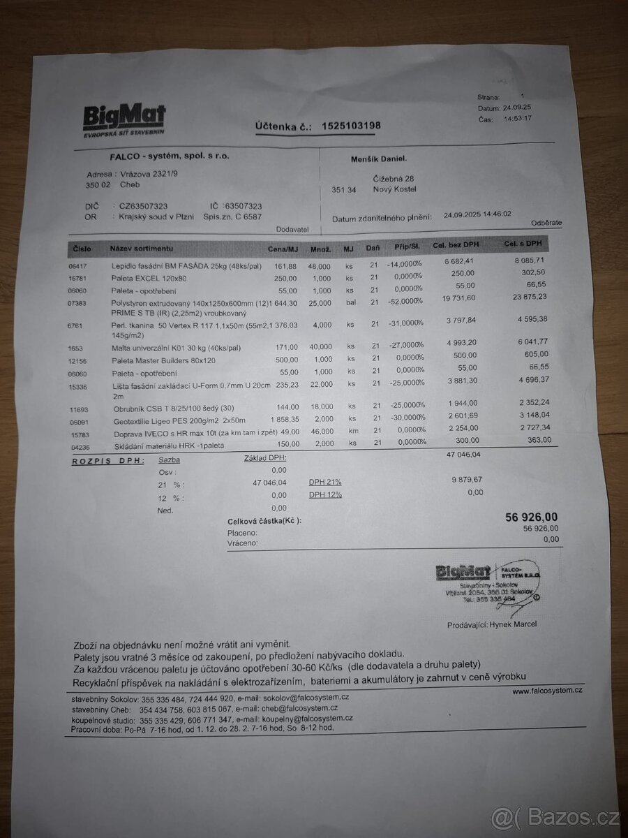 Prodej stav. materiálu, xps, lepidlo, malta ad. - 13