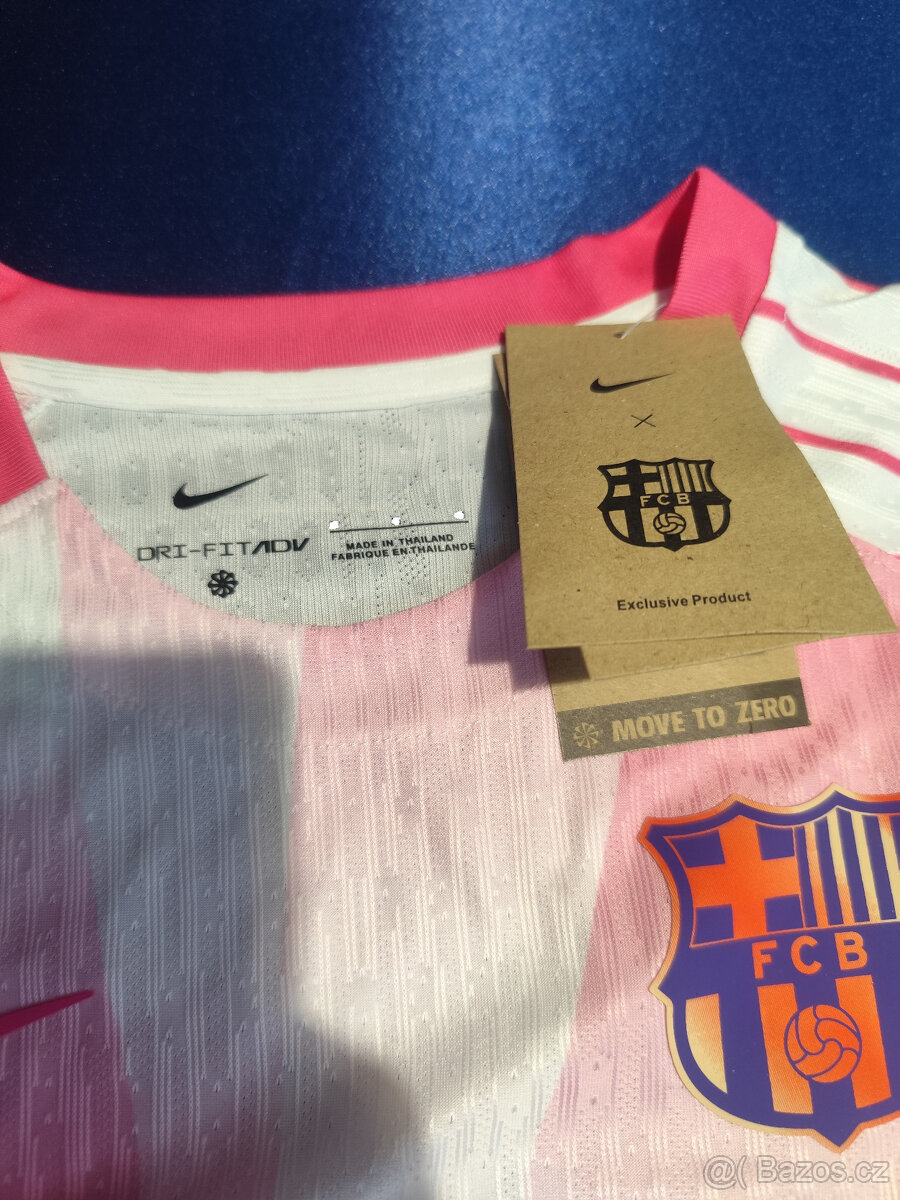 Dres Fc Barcelona Ružový Hráčsky Unikátny Nový s visačkami - 13