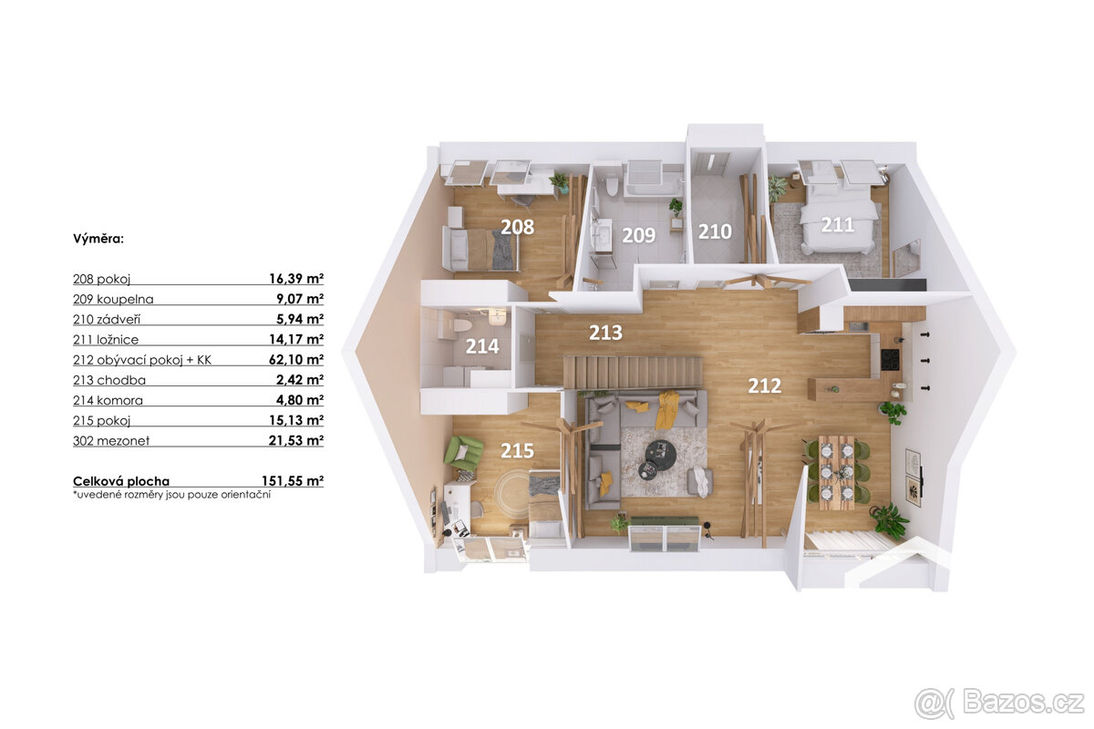 Prodej loftového bytu 5+kk, 156 m² - Hodonice - 13