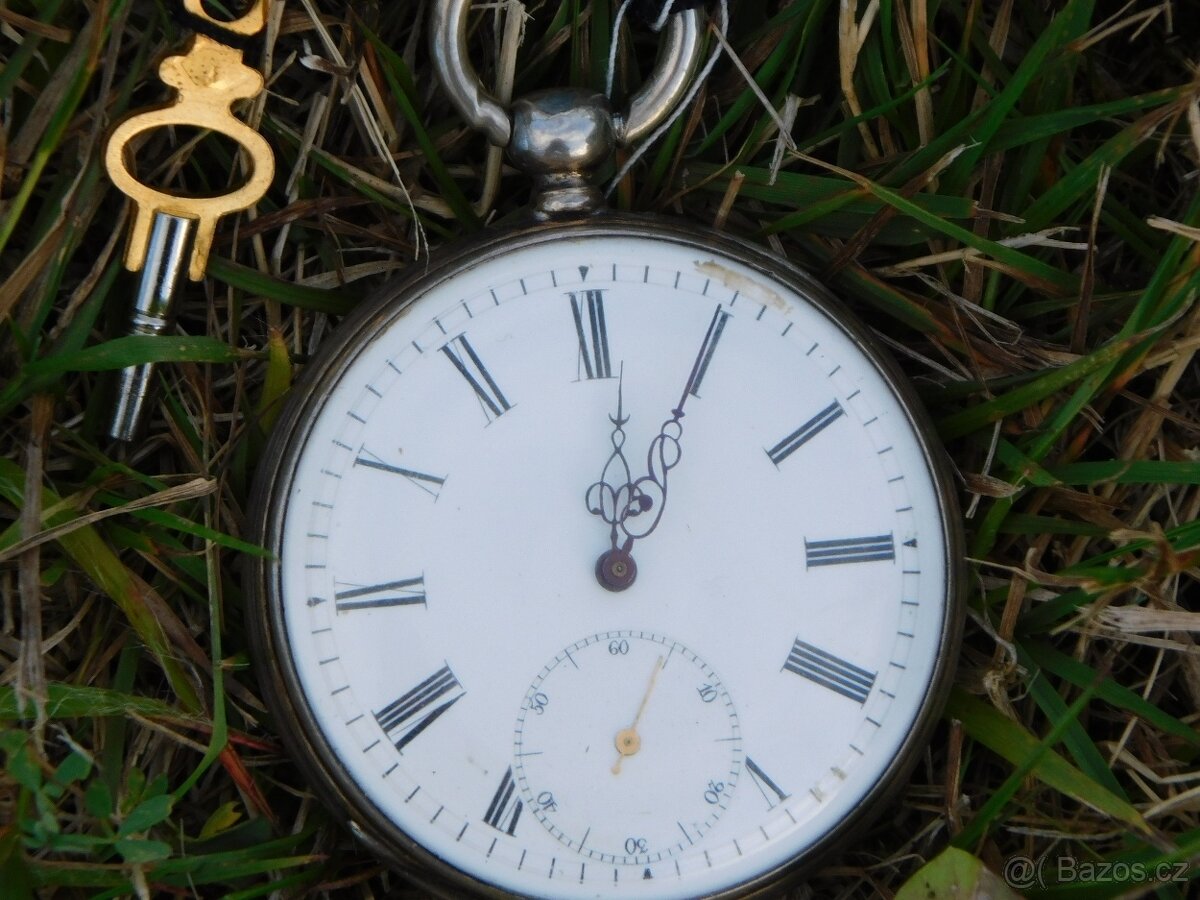 Starožitné kapesní hodinky - klíčovky Francie 1860 - 13