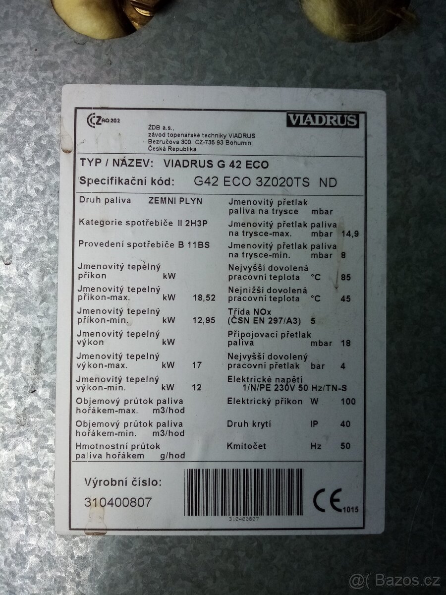 Zapalovací automatika, plynová armatura VIADRUS a DAKON - 13