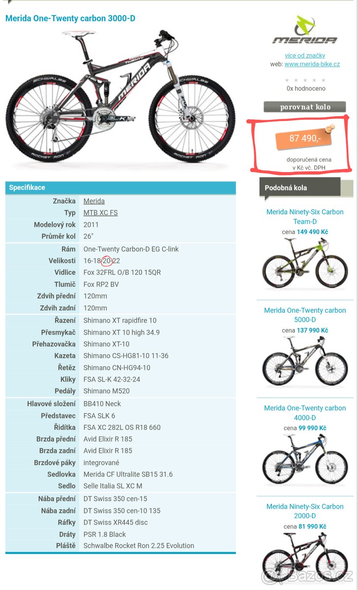 MERIDA One - TwentY - CARBON 3OOO . - 13