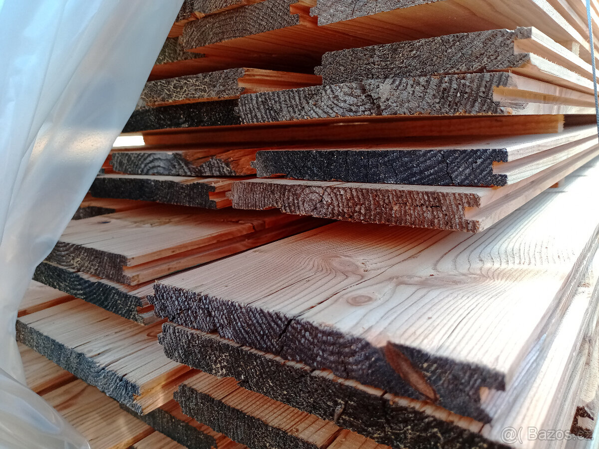 Prodám modřínové palubky (terasa či fasádá), TLOUŠTKA 2,1 cm - 13