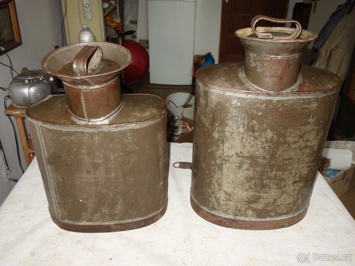 Plechové vědro vojenské ?, konvice na mléko na záda č.2 - 13