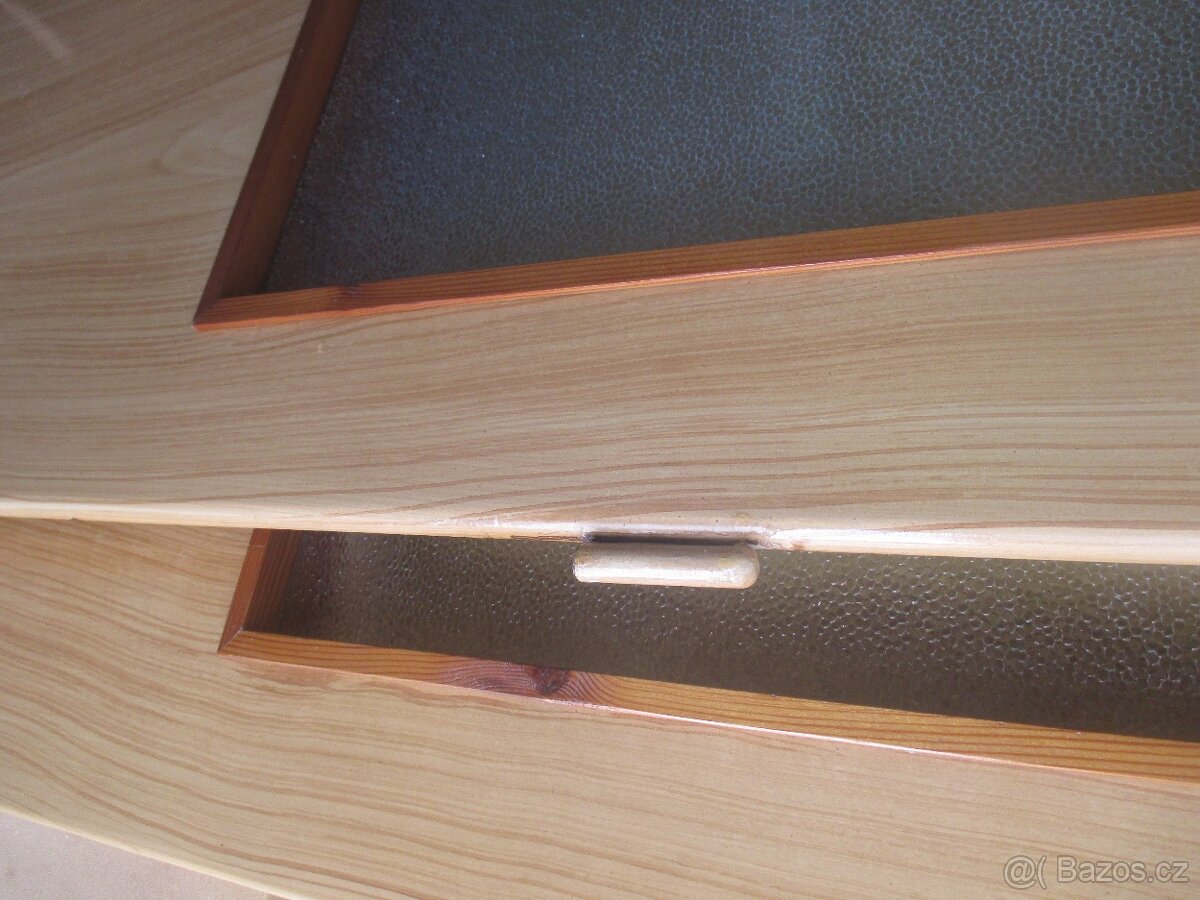 3x starší dveře-2x80P,proskl.1x90P.proskl."fládrované,pěkné - 13