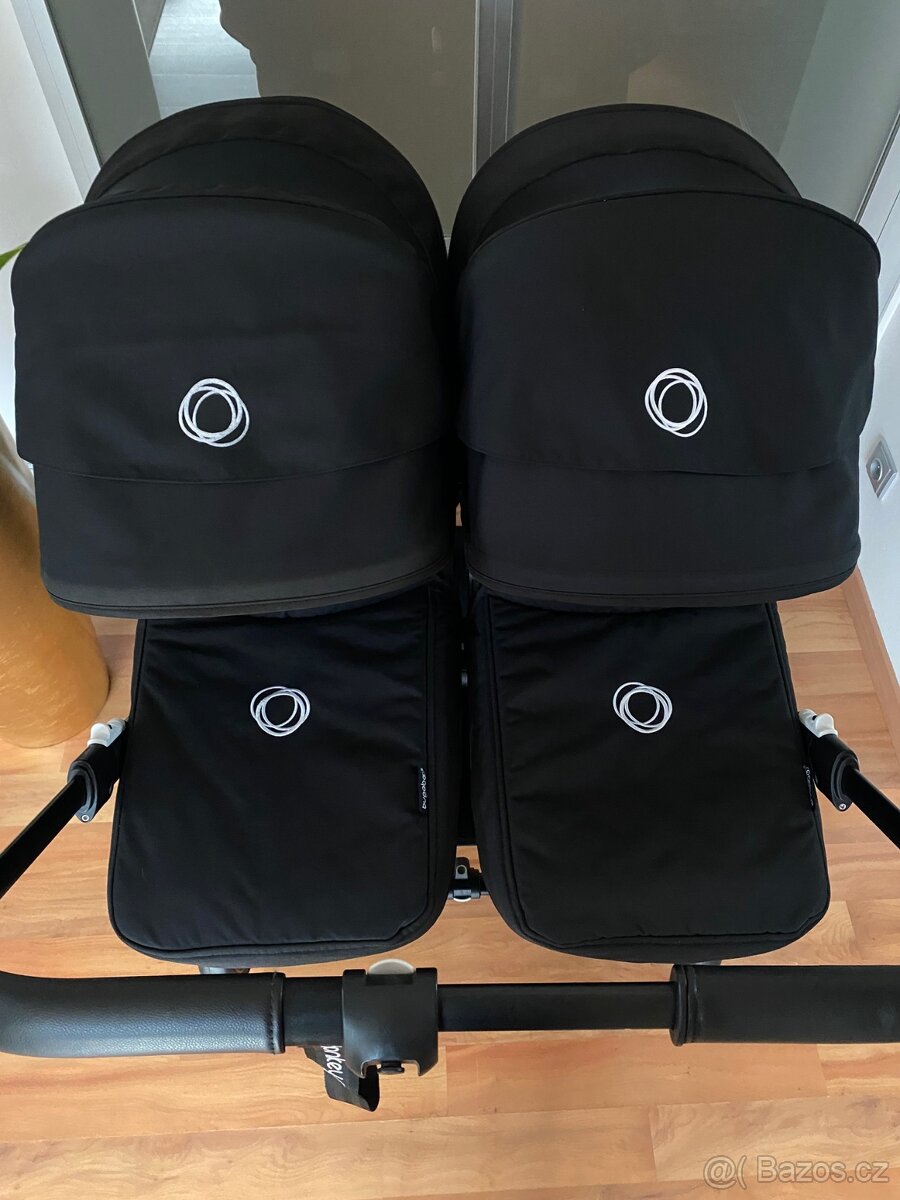 Bugaboo Dokey 5 TWIN all black + adaptér - 13
