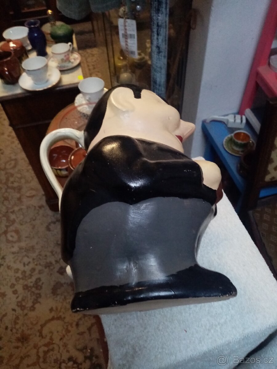 Starožitný keramický glazurovaný džbán - 13