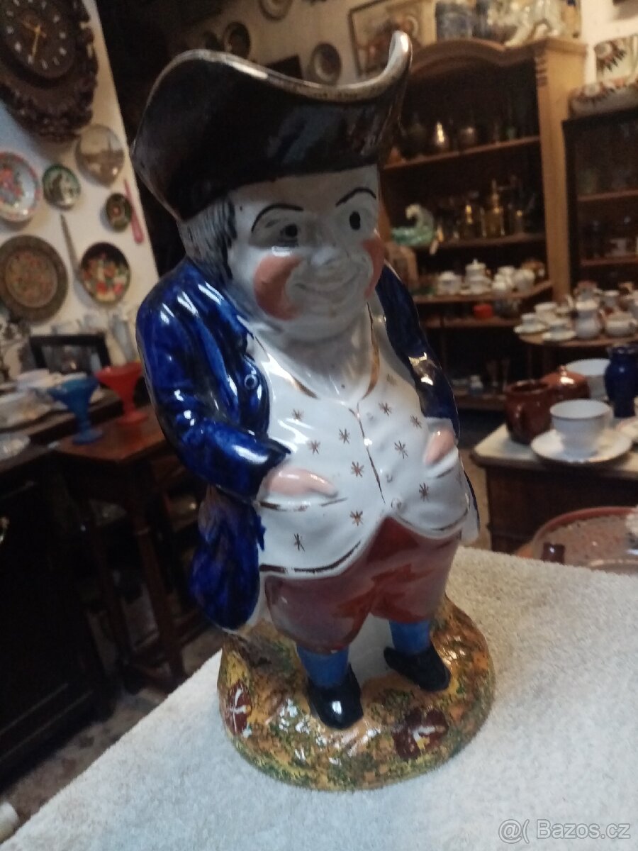 Starožitný keramický glazurovaný džbán - 13