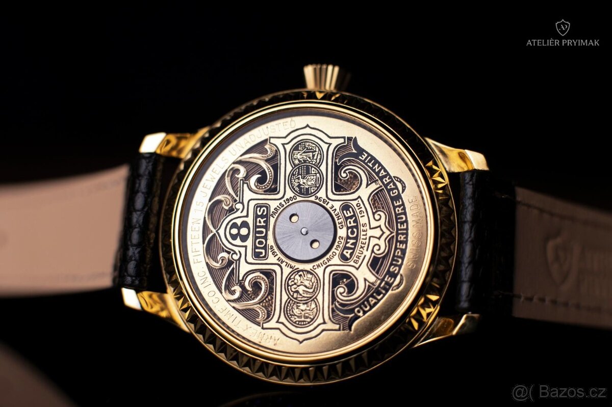 Jedinečné starožítné 8-denní hodinky HEBDOMAS 1900 - 13