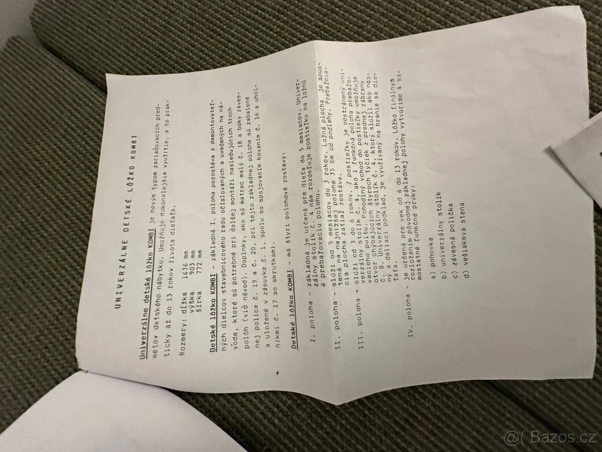 Postýlka kombi - 13