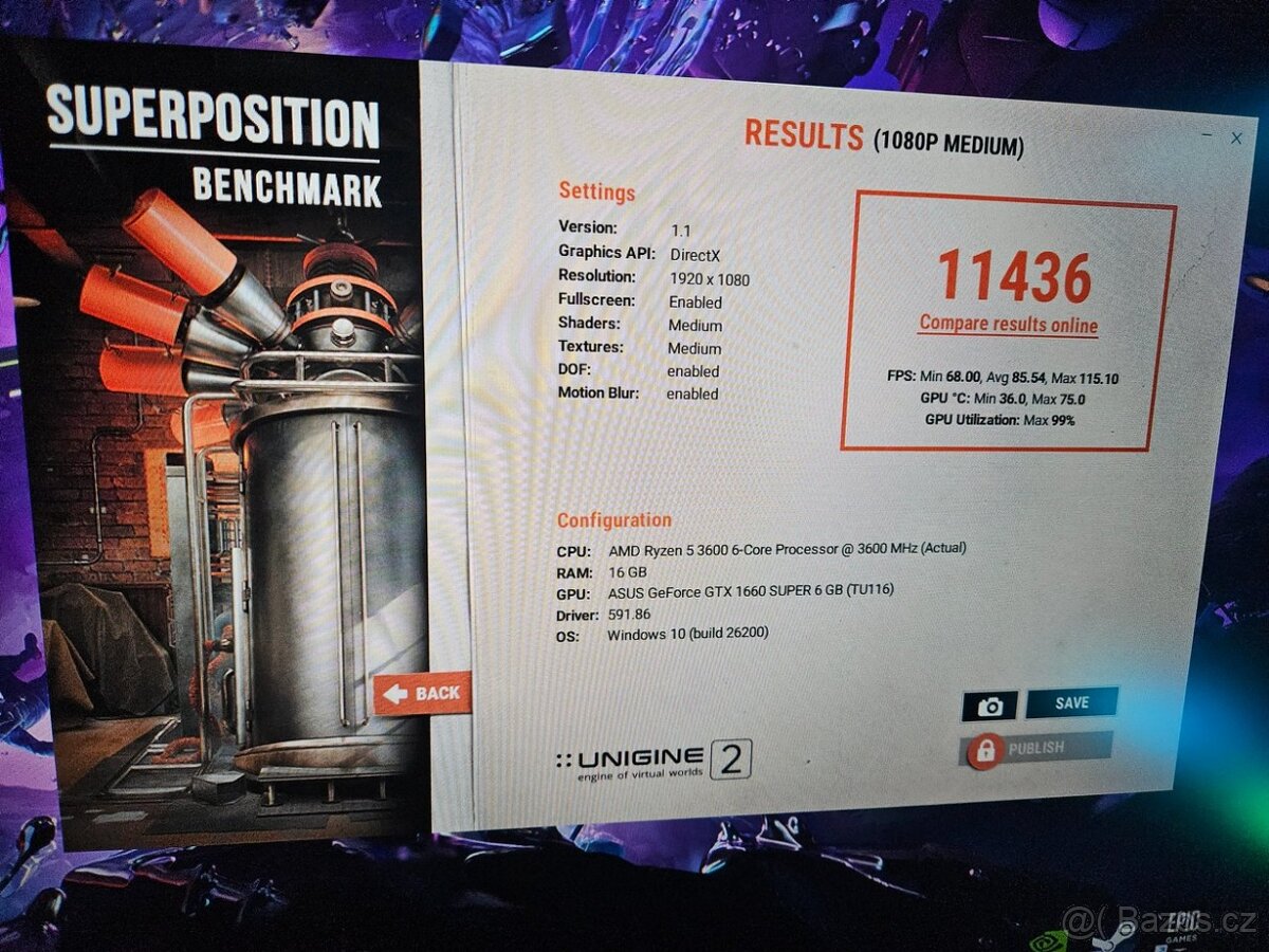 🔥Herní PC Ryzen 5|GTX1660S|16GB|SSD|ARGB|WiFi+BT - 13