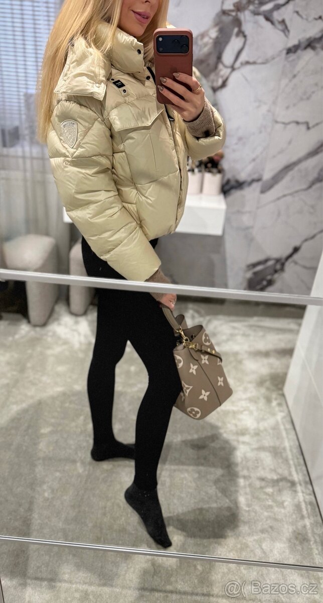 Luxusní, péřová crop bunda BLAUER - 13