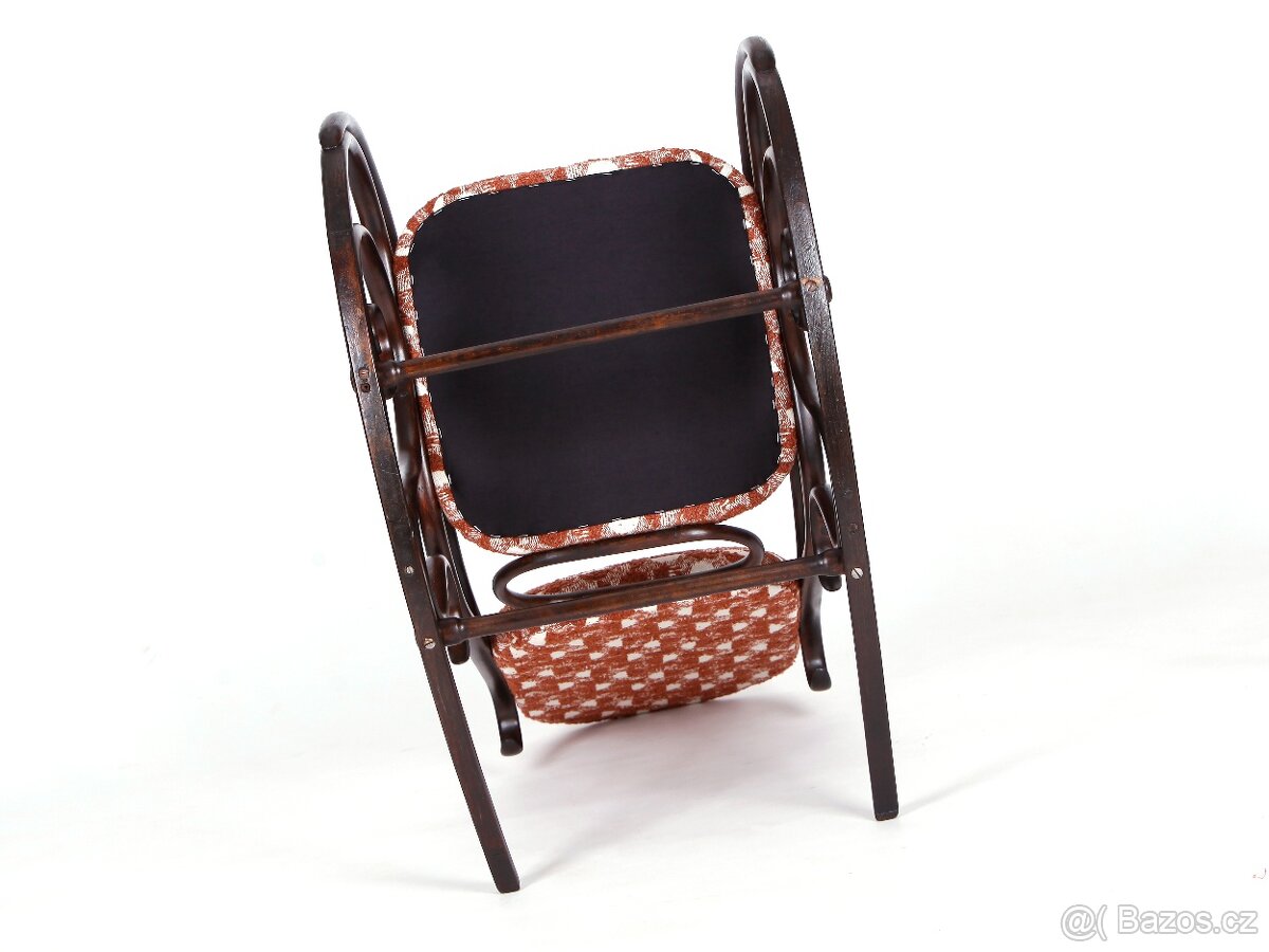 Starožitné houpací křeslo FISCHEL - 13