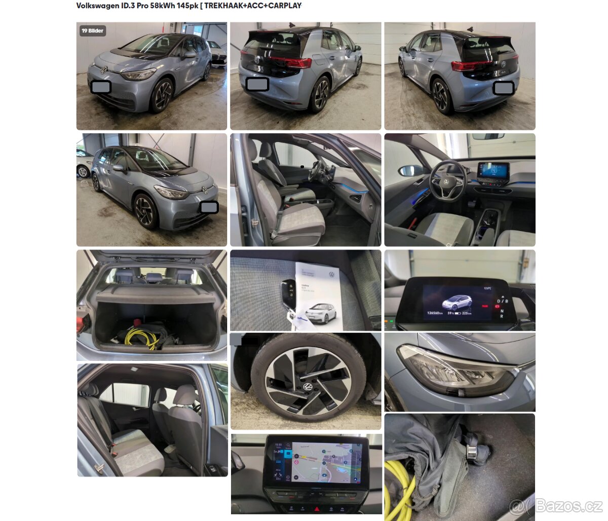 ID.3 Pro 204PS Aut Bat 62kWh Nav Tažné 2PDC DPH ACC 10/21 - 13