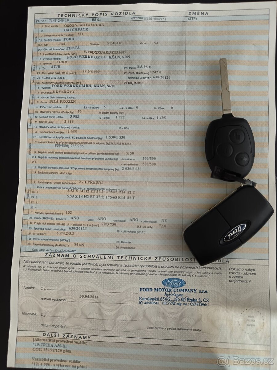 Ford Fiesta 1,25i 6/2014 - 13