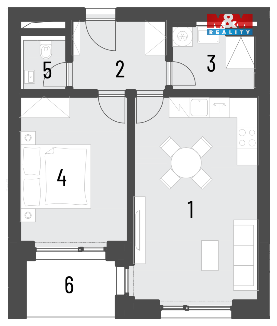 Prodej bytu 2+kk, 44 m², Brandýs nad Labem, ul. Dřevčická - 13