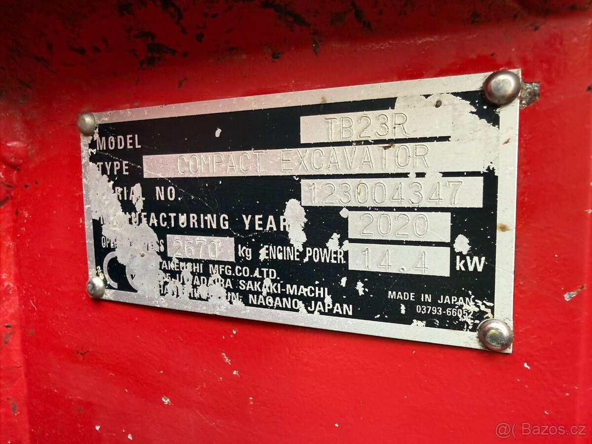 Minibagr Takeuchi TB23R - 13