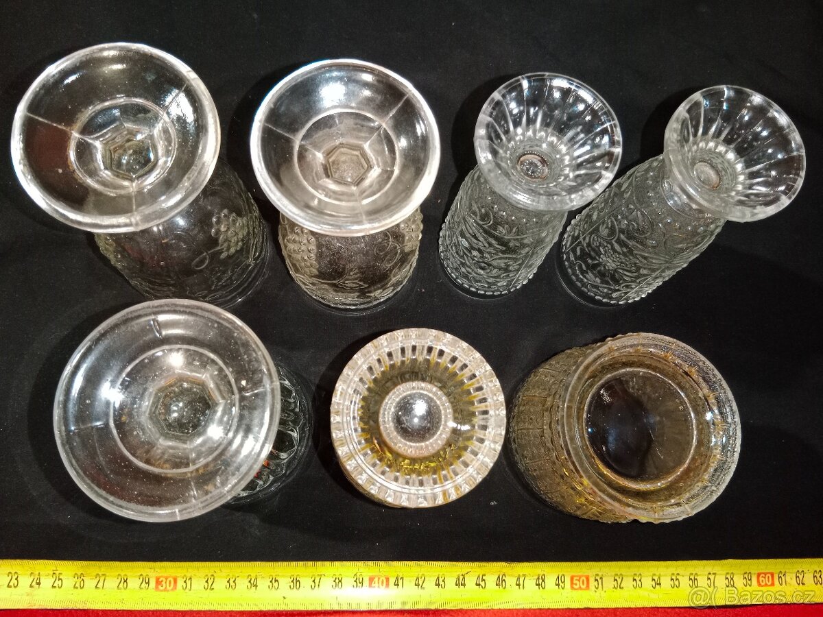 Grogovky 29 ks + 2 ks talířků - zlaté lemování - 13