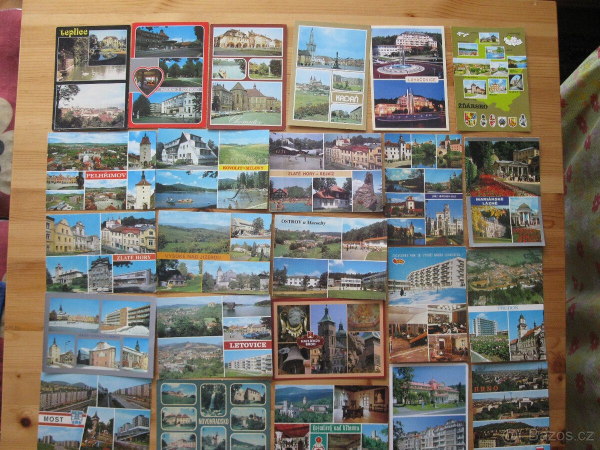 Pohlednice měst a obcí se známkama - 13