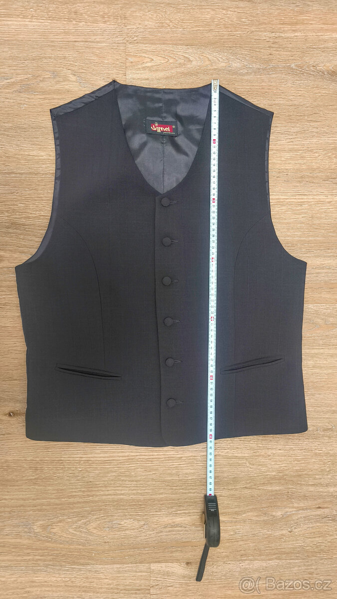 Společenský oblek, sako, vesta, kalhoty vel. 48 - 13