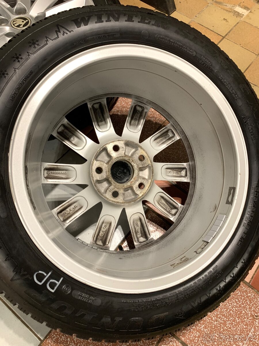 Alu kola Škoda R16 5X112 ZIMNÍ PNEU 205/55 R16 7mm - 13