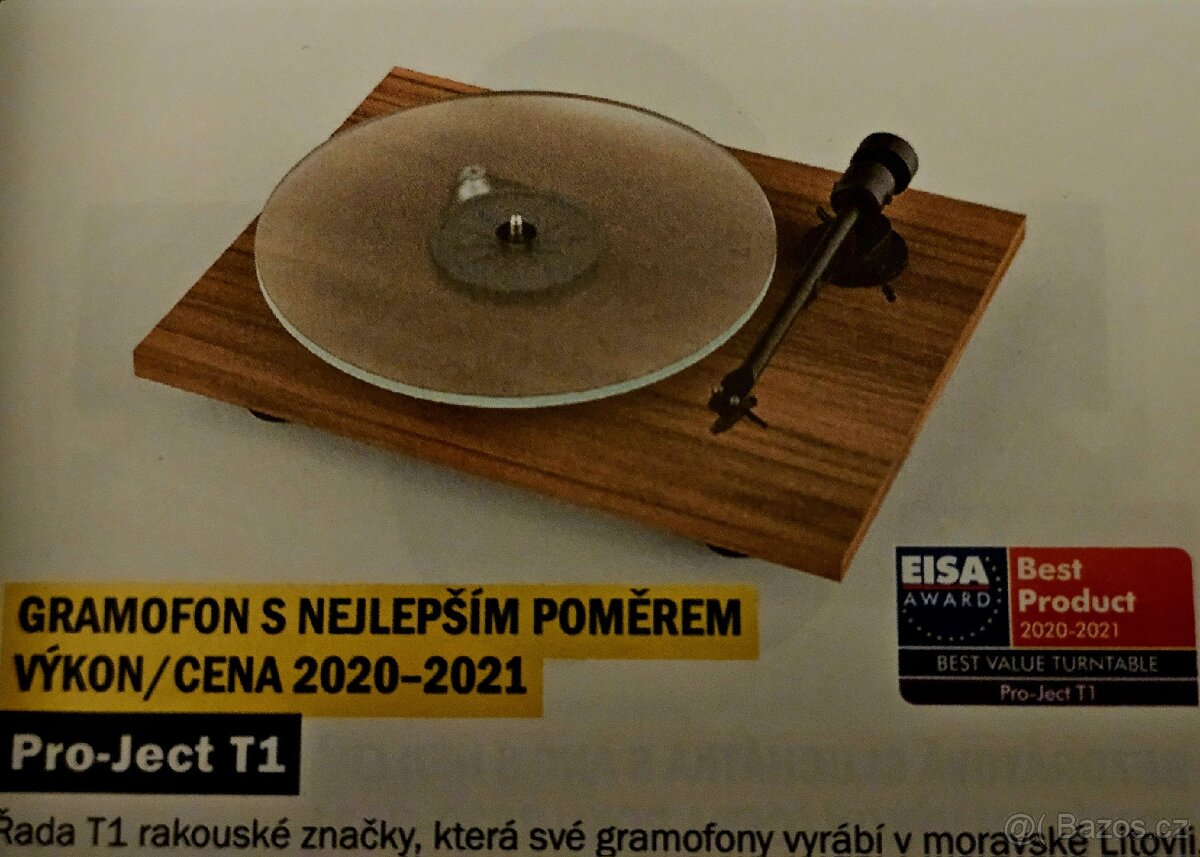 SLEVA 50% Gramofon roku 2021 ProJect T1 phono SB walnut - 13