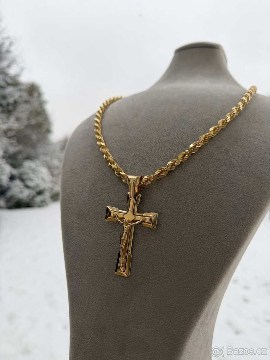 Zlaty kříž - přívěsek 19.67g 585 14k - NOVY NENOŠENÝ ZLATO - 13