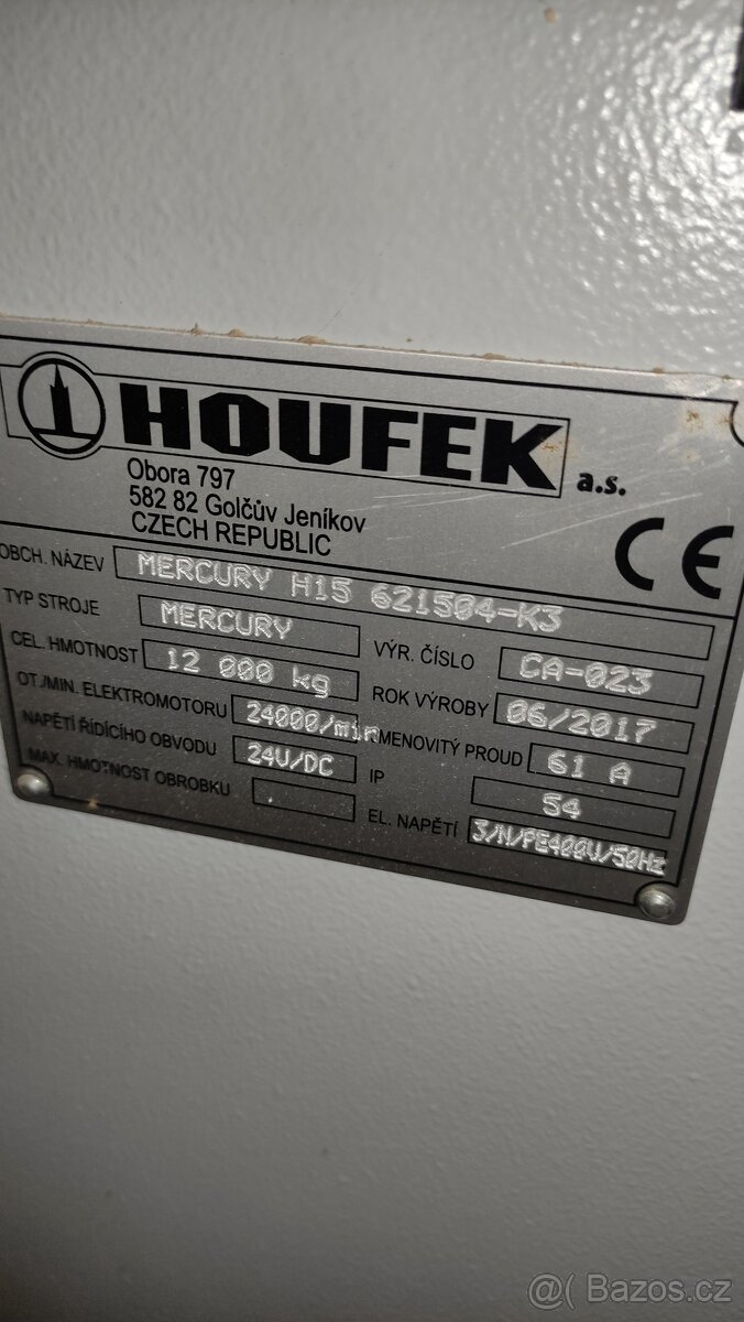 Málo použité CNC centrum HOUFEK MERCURY 6200x1500x300mm - 13