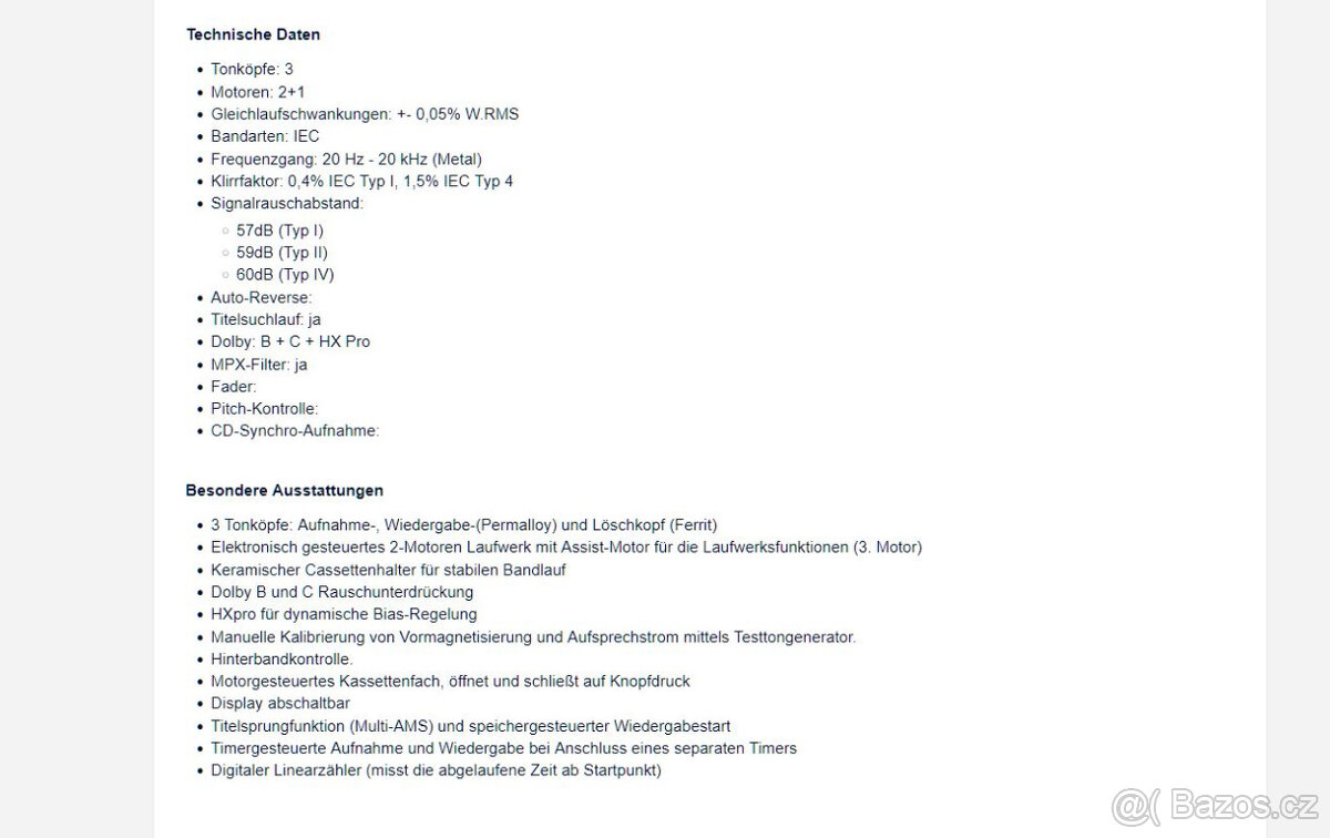 SONY TC-K590 Deck/ 3Head/ Dolby B-C/ HX Pro/ MPX - 13