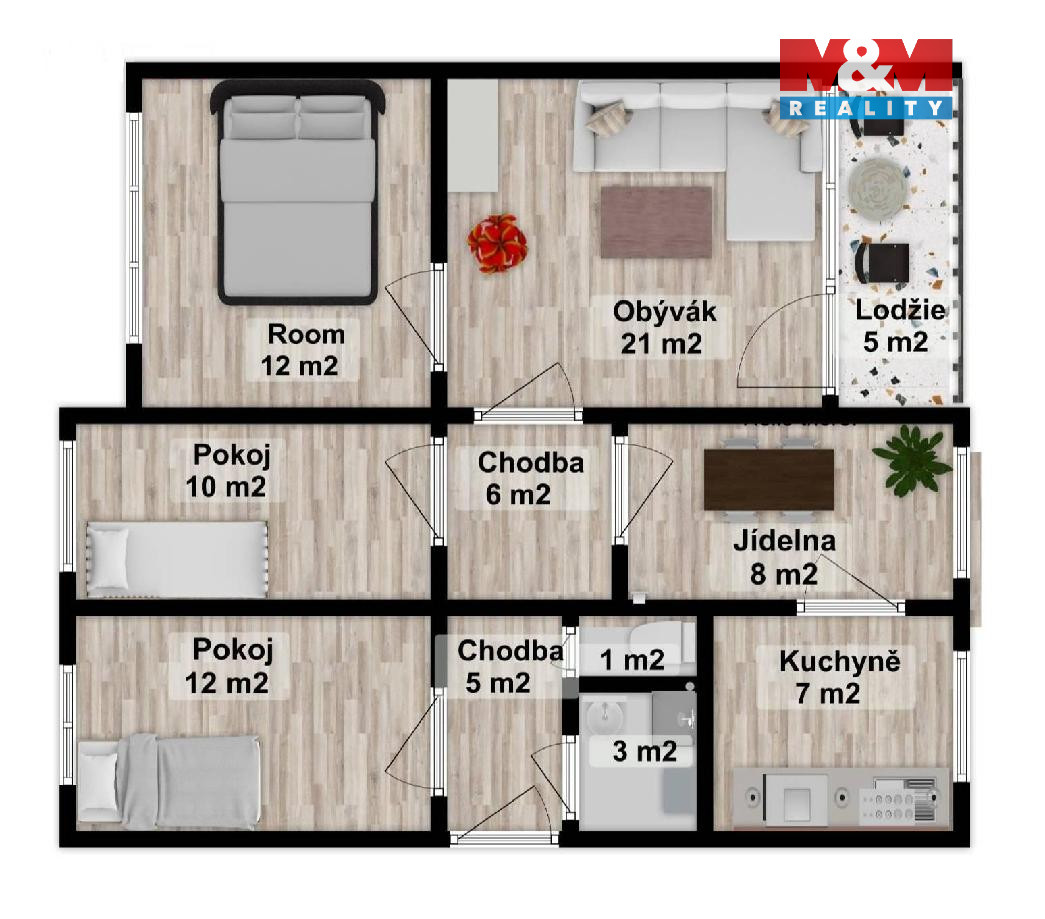 Prodej bytu 5+1, 90 m², Liberec, ul. Vackova - 13