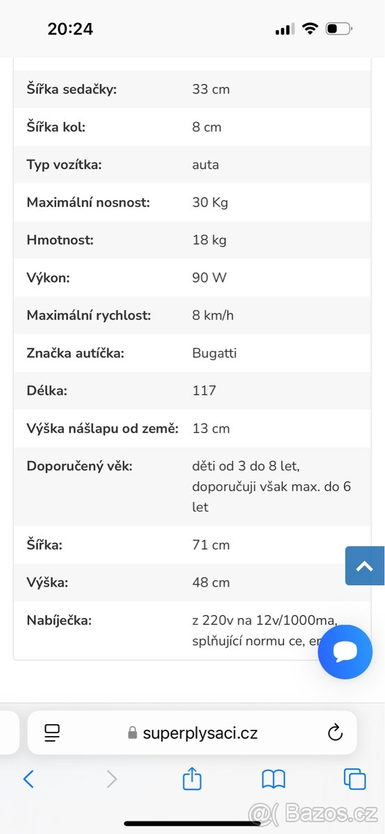 Elektrické auto Bugatti pro děti - 13
