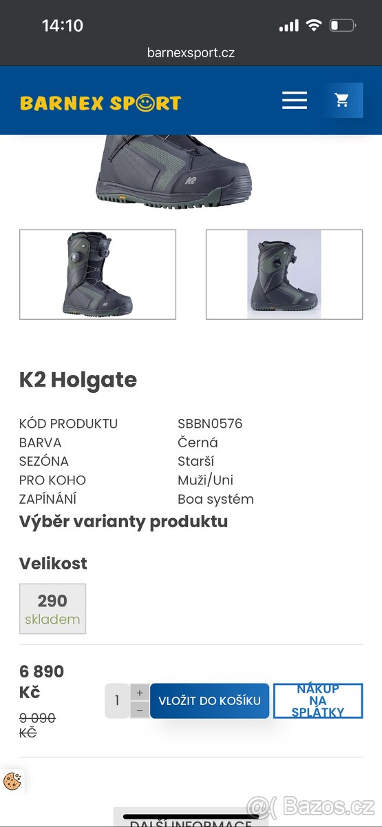 Snowboard boty K2 HOLGATE 44,5 vel. - 13