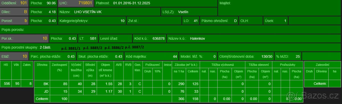 Prodej lesních pozemků k.ú. Halenkov - 13