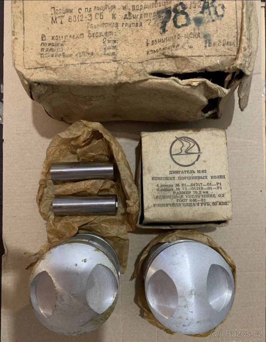 Originální nové válce písty kroužky z vojenského depozitu - 13