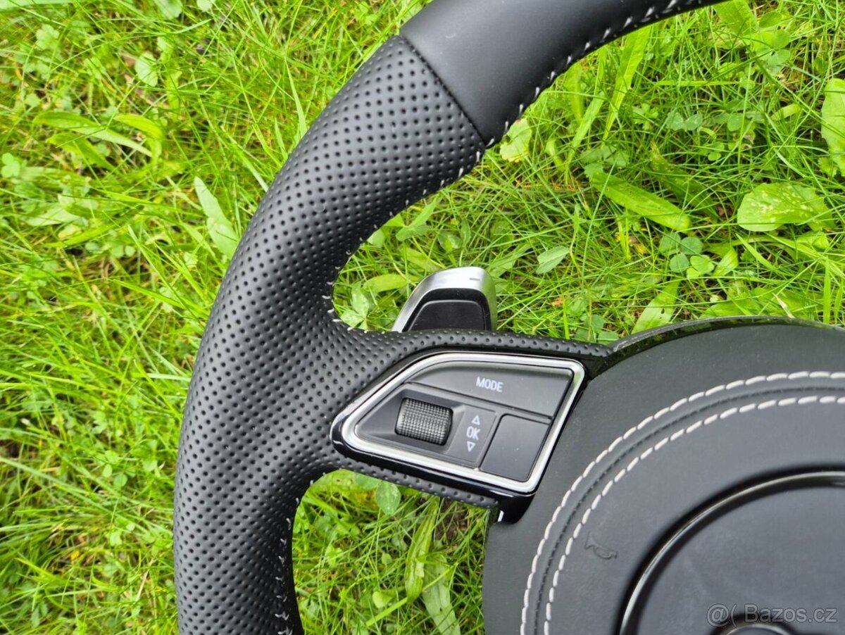 -AUDI VOLANT KOŽENÝ MULTIFUNKCNY ZKOSENY - 13
