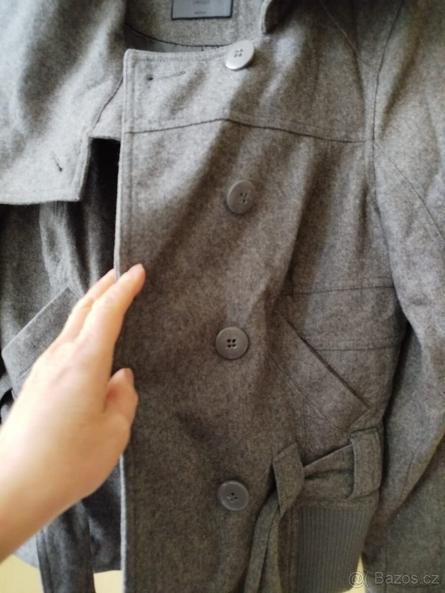 Dámský vlněný kabát/ bunda, velikost M - 13