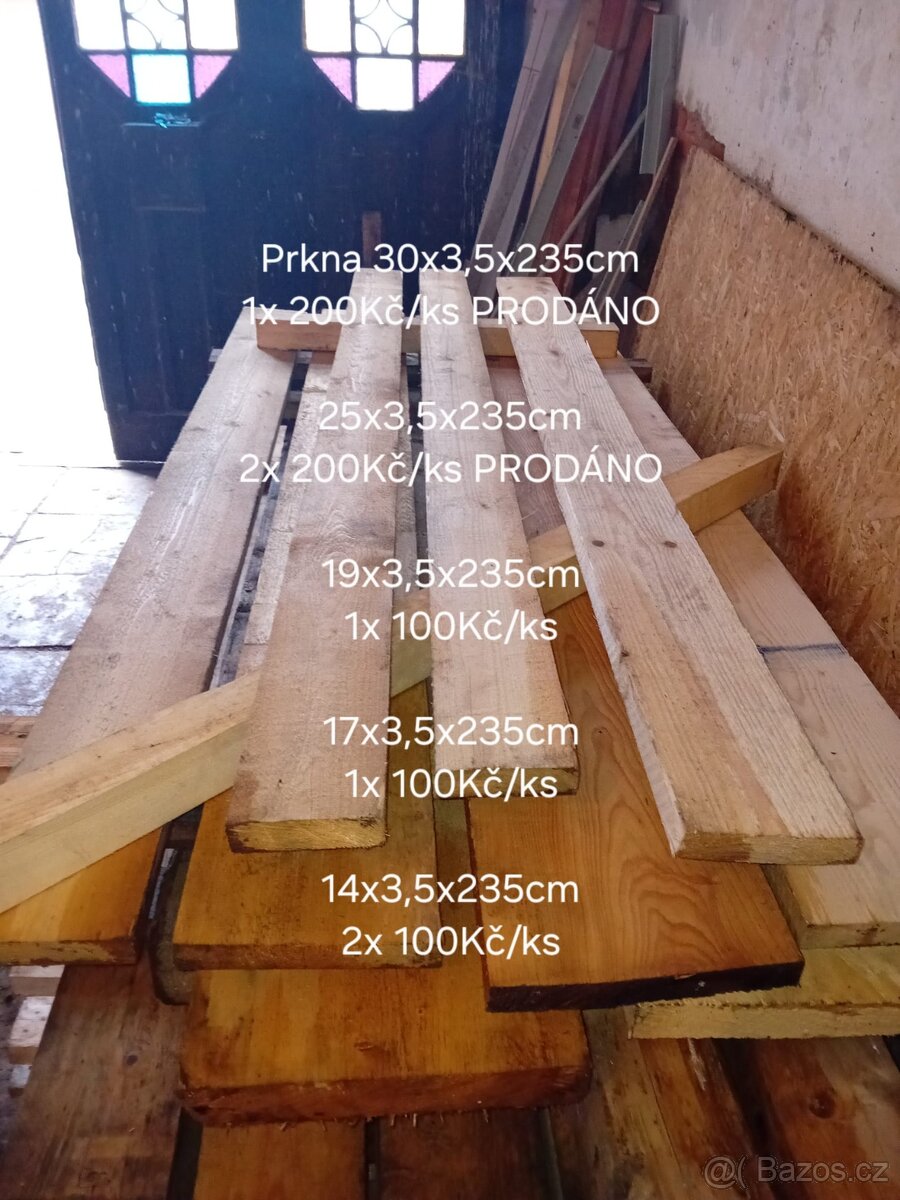 Prkna,fošny,trámy,levně - 13