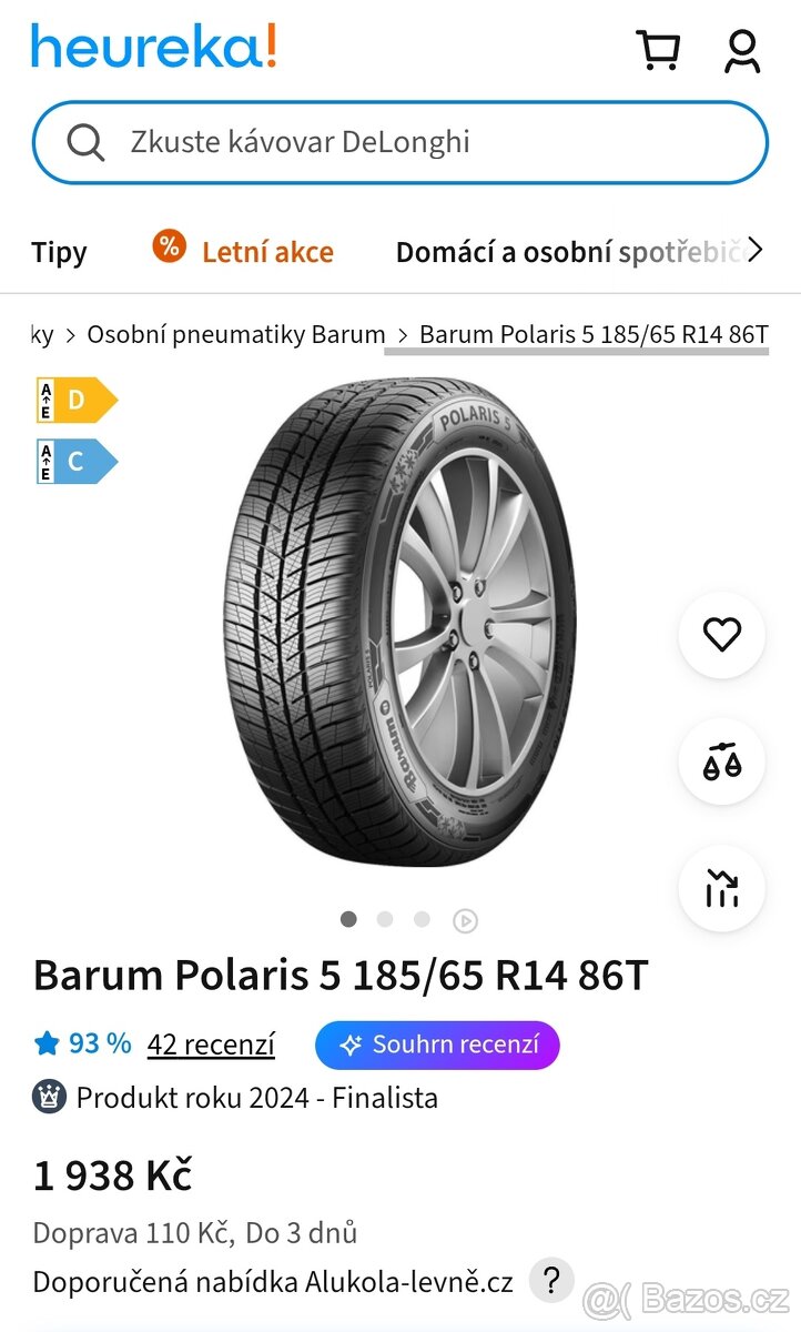 Zimní pneu 185/65 R14:DOT-3923:BARUM - 13