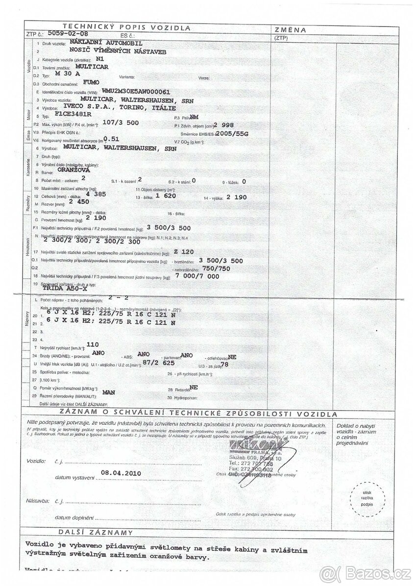 Prodám vůz Multicar M30 Fumo - 13
