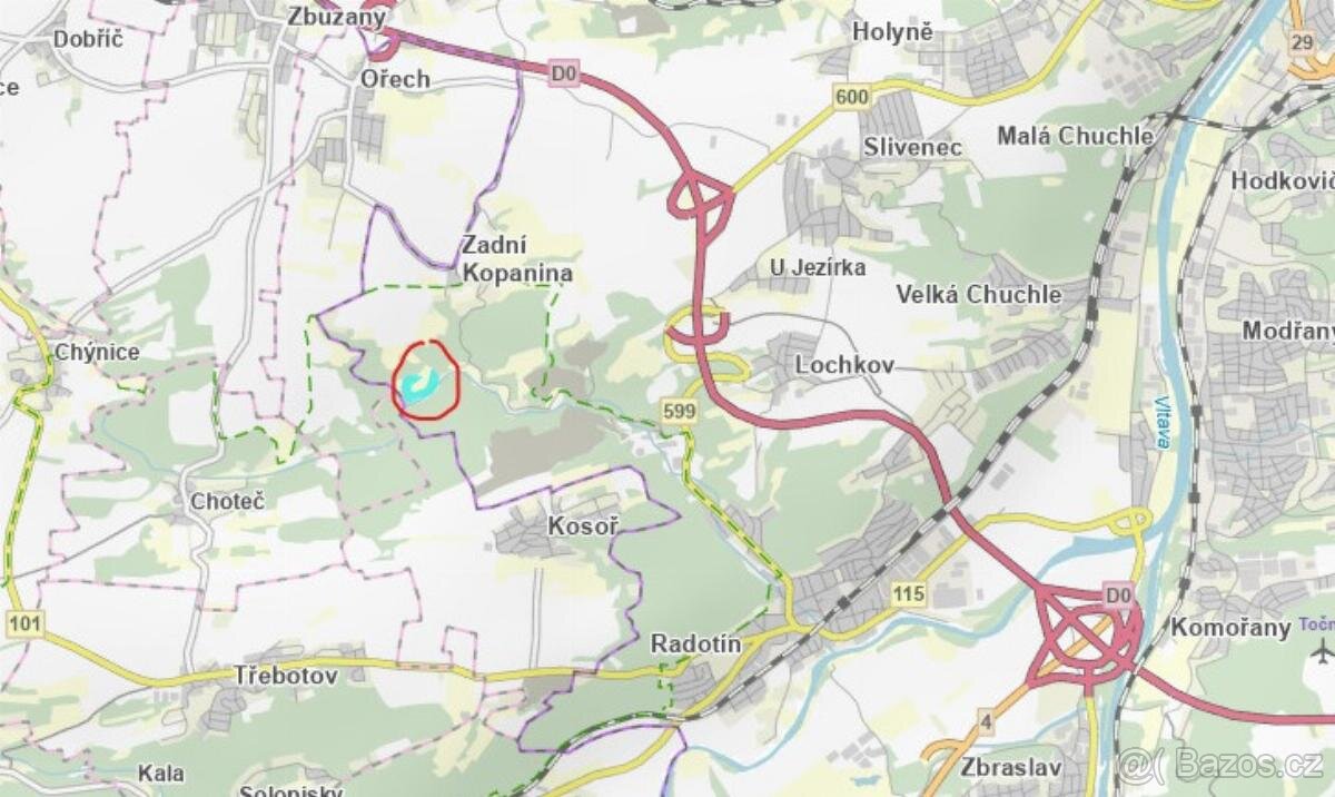 Prodám lesní pozemek v k.ú. Zadní Kopanina - 13