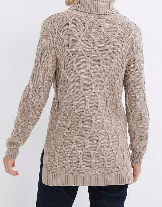 Dlouhý krásný svetr s rolákem 50/54 - 13